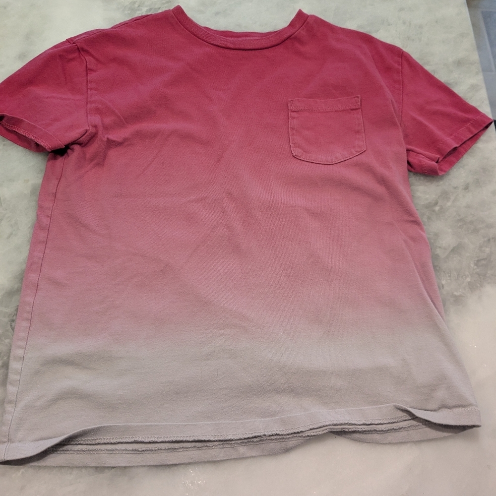 Gap Teen Organic Gradient Pink and Gray T-Shirt
